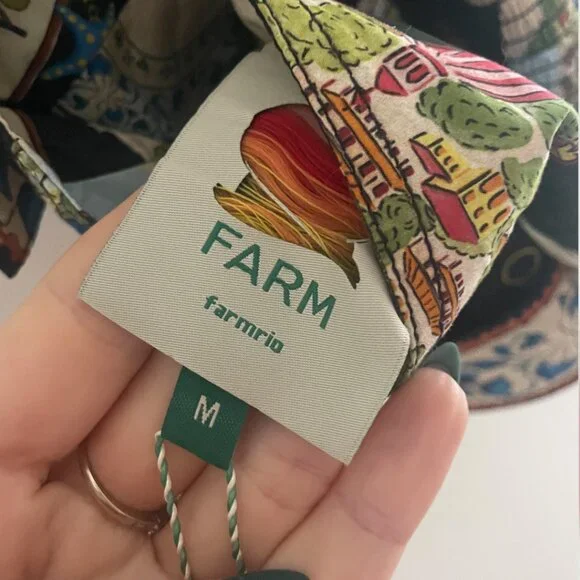 Farm Rio black trip souvenir topstitching organic cotton top - Picture 6 of 6